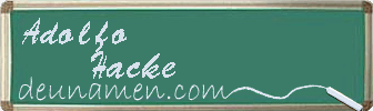 Adolfo Hacke Visitenkarte